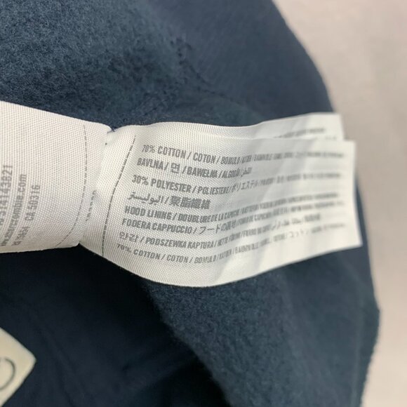 Vintage Abercrombie & Fitch Mens Sweater XL Blue Hoodie Long Sleeve Varsity Y2K - Picture 5 of 6